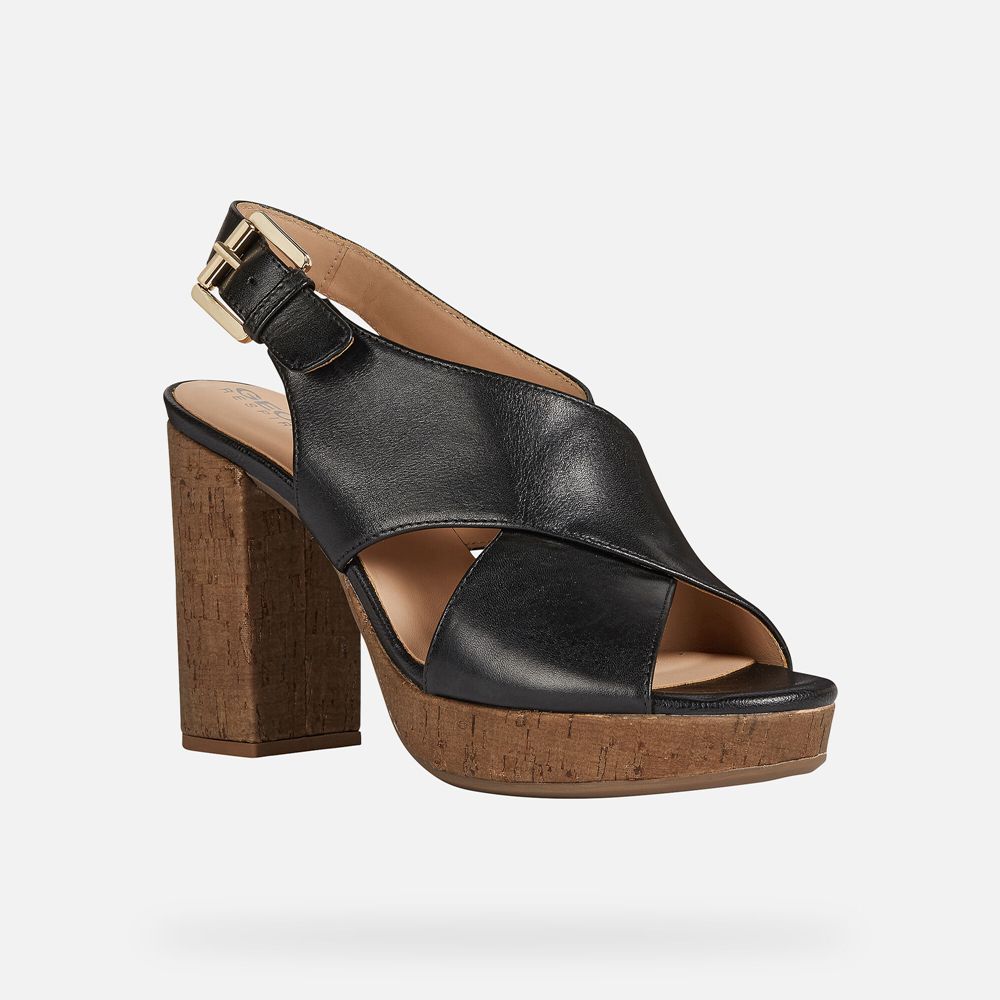 Geox Bayan Sandalet Siyah - Gerbera - FWQ-596732